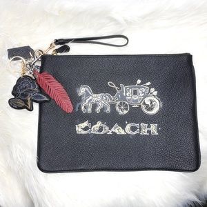 Coach Chelsea Champlain LG Wristlet 30 w/ 2 charms